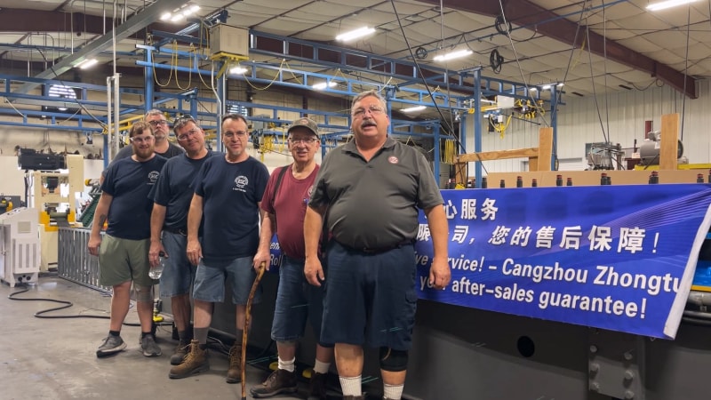 從滄州到美國跨越重洋顯實力：中拓龍骨機美國調試成功，客戶贊其穩定，專業服務與過硬品質贏贊譽